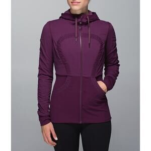 Lululemon Dance Studio Full Zip Hoodie Jacket III Plum Purple 8